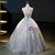 Gray Tulle Lace Appliques Quinceanera Dress