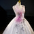 Ball Gown Tulle V-neck Pleats Appliques Quinceanera Dress