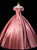 Pink Satin Off the Shoulder Beading Flower Quinceanera Dress