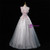 Gray Tulle Sequins 3D Flower Quinceanera Dress