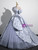 Haze Blue Tulle Off the Shoulder Quinceanera Dress