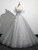 Gray Tulle Sequins Off the Shoulder Appliques Quinceanera Dress