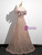 A-Line Gold Sequins Spaghetti Straps Bow Prom Dress