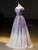 Gradient Purple Off the Shoulder Prom Dress