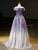 Gradient Purple Off the Shoulder Prom Dress