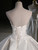 Champagne Satin Strapless Lace Wedding Dress
