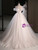 Beige Tulle Lace Spaghetti Straps Beading Wedding Dress