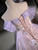 Purple Tulle Sequins Off the Shoulder Princess Quinceanera Dress