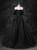 Black Ball Gown Appliques Beading Quinceanera Dress