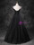 Black Tulle Sequins Straps Beading Prom Dress