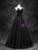 Black Tulle Sequins Straps Beading Prom Dress