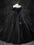 Vintage Black Tulle Sequins Off the Shoulder Quinceanera Dress