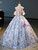 Haze Blue Ball Gown Strapless Quinceanera Dress