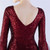 In Stock:Ship in 48 Hours Burgundy Sequins V-neck V-neck Party Dress