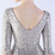 In Stock:Ship in 48 Hours Apricot Silver Sequins V-neck V-neck Party Dress