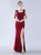 In Stock:Ship in 48 Hours Burgundy Mermaid Straps Party Dress