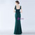 In Stock:Ship in 48 Hours Green Mermaid Straps Party Dress