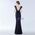 In Stock:Ship in 48 Hours Black Split Pleats Party Dress