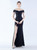 In Stock:Ship in 48 Hours Black Mermaid Off the Shoulder Pleats Party Dress