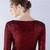 In Stock:Ship in 48 Hours Burgundy Sequins V-neck Short Sleeve Party Dress