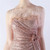 In Stock:Ship in 48 Hours Gold Sequins Pleats Feather Party Dress