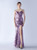 In Stock:Ship in 48 Hours Purple Mermaid Sequins Split Party Dress