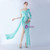 In Stock:Ship in 48 Hours Mint Green One Shoulder Split Feather Party Dress