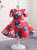 Elegance  Red Print  Flower Girl Dress Ball Gown