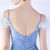 In Stock:Ship in 48 Hours Sky Blue Straps Sequins Feather Party Dress