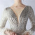 In Stock:Ship in 48 Hours Sexy Apricot Sequins Long Sleeve Feather Party Dress