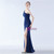 In Stock:Ship in 48 Hours Simple Navy Blue One Shoulder Party Dress