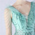 In Stock:Ship in 48 Hours Mint Green Sequins Beading Feather Party Dress
