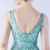 In Stock:Ship in 48 Hours Mint Green V-neck Sequins Beading Split Party Dress