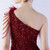 In Stock:Ship in 48 Hours Deep Red Mermaid Sequins One Shoulder Beading Party Dress