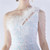 In Stock:Ship in 48 Hours White Mermaid Sequins One Shoulder Beading Party Dress