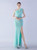 In Stock:Ship in 48 Hours Mint Green Mermaid Sequins One Shoulder Beading Party Dress