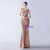In Stock:Ship in 48 Hours Gold Mermaid Sequins One Shoulder Beading Party Dress