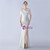 In Stock:Ship in 48 Hours White One Shoulder Sequins Feather Split Party Dress