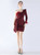 In Stock:Ship in 48 Hours Burgundy One Shoulder Short Party Dress