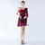 In Stock:Ship in 48 Hours Burgundy One Shoulder Short Party Dress