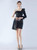 In Stock:Ship in 48 Hours Black One Shoulder Short Party Dress