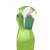 Green Mermaid Satin Backless Beading Crystal Prom Dress