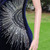 Navy Blue Mermaid Velvet Beading Prom Dress