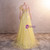 Yellow Tulle One Shoulder Beading Prom Dress