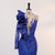 Royal Blue Mermaid Sequins One Shoulder Prom Dress