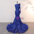 Royal Blue Mermaid Sequins One Shoulder Prom Dress