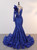 Royal Blue Mermaid Sequins One Shoulder Prom Dress