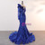 Royal Blue Mermaid Sequins One Shoulder Prom Dress