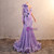 Purple Mermaid Sequins One Shoulder Prom Dress