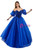 Roayl Blue Tulle Sequins Sweetheart Quinceanera Dress